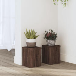 vidaXL 2 db barna tölgy szerelt fa növénytartó állvány 15 x 15 x 20 cm (852894) - valora