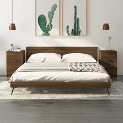 vidaXL 2 db barna tölgyszínű éjjeliszekrény 40 x 36 x 65 cm (817056) - valora
