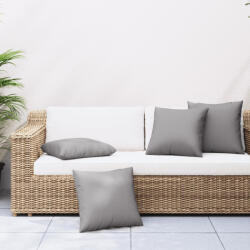 vidaXL 4 db szürke szövet kanapépárna 60 x 60 cm (360404)