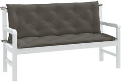 vidaXL 2 db melange sötétszürke szövet kerti padpárna 150 x 50 x 7 cm (4002609)