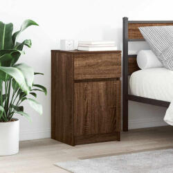 vidaXL 2 db barna tölgyszínű éjjeliszekrény 39x35x65 cm (861332) - valora