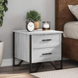 vidaXL 2 db szürke sonoma színű éjjeliszekrény 40x41x40 cm (848511) - valora