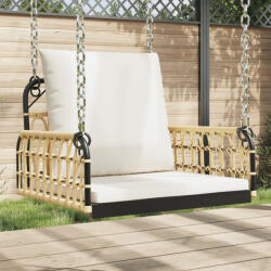 vidaXL polirattan és acél hintaszék párnákkal 63 x 58 x 39 cm (4009297) - valora