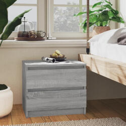 vidaXL 2 db szürke sonoma szerelt fa éjjeliszekrény 50 x 39 x 43, 5 cm (815825) - valora