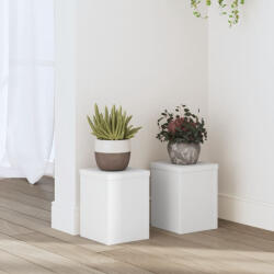 vidaXL 2 db fehér szerelt fa növénytartó állvány 15 x 15 x 20 cm (852888) - valora