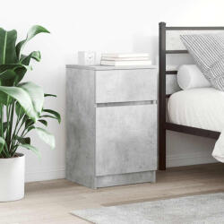 vidaXL 2 db betonszürke szerelt fa éjjeliszekrény 39x35x65 cm (861326) - valora