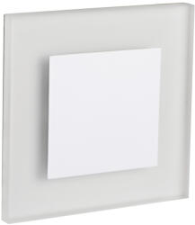 Kanlux 0, 8W, 14 lm, 12V, 4000K, 75x75 mm természetes fehér süllyeszthető szögletes rozsdamentes acél lépcsővilágító - 50 000 h élettartam (27378)