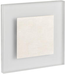 Kanlux 0, 8W, 15 lm, 12V, 6500K, 75x75 mm hideg fehér süllyeszthető szögletes rozsdamentes acél mozgásérzékelős lépcsővilágító - 50 000 h élettartam (23107)
