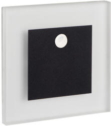 Kanlux 0, 8W, 13 lm, 12V, 3000K, 75x75 mm meleg fehér süllyeszthető szögletes rozsdamentes acél mozgásérzékelős lépcsővilágító - 50 000 h élettartam (29857)