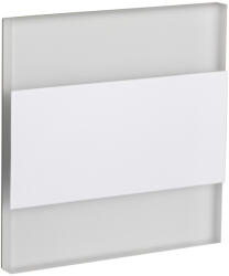 Kanlux 0, 8W, 15 lm, 12V, 6500K, 75x75 mm hideg fehér süllyeszthető szögletes rozsdamentes acél lépcsővilágító - 50 000 h élettartam (26843)