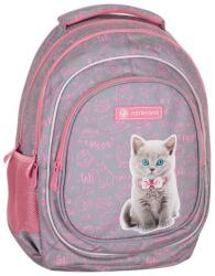 Astra Cicás ergonomikus iskolatáska, hátizsák - 3 rekeszes - Pinky Kitty - Astrabag (502022139) (A502022139)