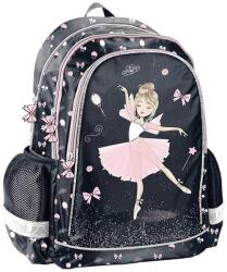 PASO Balerina ergonomikus iskolatáska, hátizsák - 2 rekeszes - fekete (PP24DN-081) (PP24DN-081)