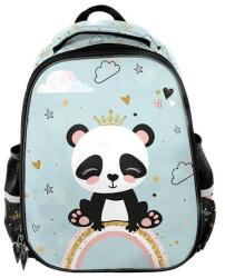 PASO Pandás ergonomikus iskolatáska - 2 rekeszes - szivárványos (PP24PN-565) (PP24PN-565)