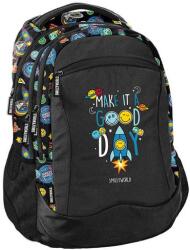 PASO Emoji iskolatáska, hátizsák - 3 rekeszes - Az űrben (SM24LH-2808) (SM24LH-2808)