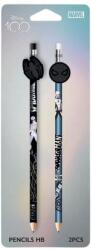 COOLPACK - Black Collection - Marvel - Spiderman grafitceruza radírral - 2 db-os