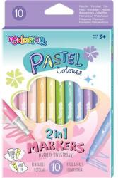 CoolPack - Colorino 10 színű kétoldalú ecset filctoll - Pastel (80875PTR)
