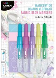 DERFORM Kidea 5 színű textil spray filctoll - Pasztell színű (MTSSSW5KA) (MTSSSW5KA)