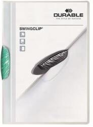 DURABLE Gyorsfűző, klipes, A4, DURABLE "Swingclip® 30", sötétzöld (DB226032) - primatinta