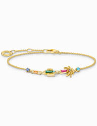 Thomas Sabo A2150-488-7-L19V Gold-plated bracelet w. cactus palm and coloured stones, női