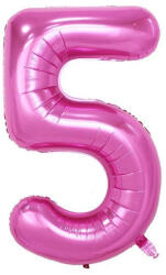 Flippy Balon din Folie Flippy, Cifra 5, 81 cm, Pentru Aer sau Heliu, Bulk, Mov (teo-126208)