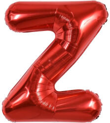Flippy Balon Folie Metalizata Litera Z, Flippy, 40 cm, Umflati cu Heliu sau Aer, Ambalaj Individual, Pai inclus, Rosu (teo-129402)