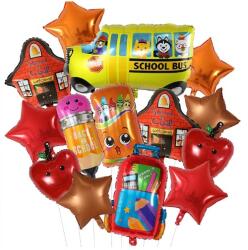 Flippy Set 12 Baloane folie, Back to School, 40- 80 cm (teo-129710)