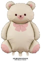 Flippy Balon din Folie Metalizata, Flippy, Figurina Animata, Model Ursulet, 89x65 cm, Ambalaj Individual, Pai Inclus, Umflare cu Aer sau Heliu, Maro (teo-134089)