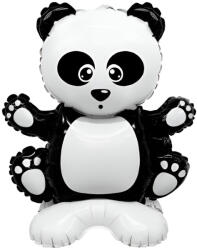 Flippy Balon din Folie Metalizata, Flippy, Figurine Animalute, Model Panda, 43x59cm, Ambalaj Individual, Pai Inclus, Umflare cu Aer sau Heliu, Alb Negru (teo-127451)
