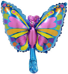 Flippy Balon din Folie Metalizata Flippy, Mini Figurine, Model Fluturas, 40x34cm, Ambalaj Individual, Pai Inclus, Umflare cu Aer si Heliu, Multicolor (teo-127416)