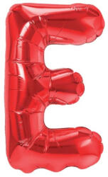 Flippy Balon Folie Metalizata Litera E, Flippy, 40 cm, Umflati cu Heliu sau Aer, Ambalaj Individual, Pai inclus, Rosu (teo-129381)