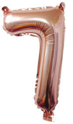 Flippy Balon din Folie Flippy, Cifra 7, 81 cm, Pentru Aer sau Heliu, Bulk, Roz Auriu (teo-126248)