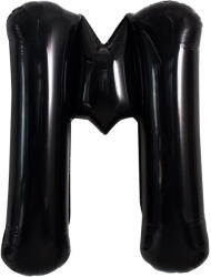 Flippy Balon Folie Metalizata Litera M, Flippy, 40 cm, Umflati cu Heliu sau Aer, Ambalaj Individual, Pai inclus, Negru (teo-129363)