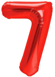 Flippy Balon din Folie Metalizata, Flippy, Figurina Cifra, Model 7, Tema Aniversare 40 cm, Ambalaj Individual, Pai Inclus, Umflare cu Aer sau Heliu, Rosu (teo-129173)