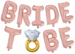 Flippy Set Baloane din Folie Metalizata, Flippy, Model Bride To Be, Litere de 40 cm, Baloane Party, Ambalaj Individual, Pai Inclus, Umflare cu Aer sau Heliu, Roz (teo-127487)