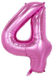 Flippy Balon din Folie Flippy, Cifra 4, 81 cm, Pentru Aer sau Heliu, Bulk, Mov (teo-126202)