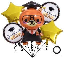 Flippy Set 5 baloane folie Absolvire, auriu negru, model 4 (teo-129893)