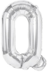 Flippy Balon Folie Metalizata Litera Q, Flippy, 40 cm, Umflati cu Heliu sau Aer, Ambalaj Individual, Pai inclus, Argintiu (teo-127231)