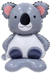 Flippy Balon din Folie Metalizata, Flippy, Mini Figurine Animalute, Model Koala, Tematica Aniversare, 38x58 cm, Ambalaj Individual, Pai Inclus, Umflare cu Aer sau Heliu, Multicolor (teo-127449)