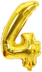 Flippy Balon din Folie Flippy, Cifra 4, 81 cm, Pentru Aer sau Heliu, Bulk, Auriu (teo-126203)