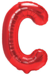 Flippy Balon Folie Metalizata Litera C, Flippy, 40 cm, Umflati cu Heliu sau Aer, Ambalaj Individual, Pai inclus, Rosu (teo-129379)