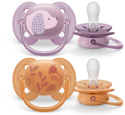 Philips AVENT SCF091/18 Ultrasoft Premium játszócumi 6-18hó lányos, 2 db (állatos)