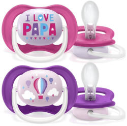 Philips AVENT SCF080/04 Ultra air játszócumi Text 6-18hó, lányos (2 db)