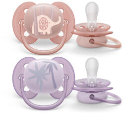 Philips AVENT SCF091/09 Ultrasoft Premium játszócumi 0-6hó lányos, 2 db (állatos)