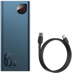 Baseus Adaman Metal Powerbank 20000 mAh, 2xUSB-A, 1xUSB-C, 65W (szürke)
