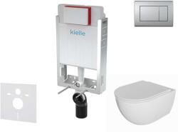kielle Genesis - Falsík alatti szerelőkészlet, Oudee WC és softclose ülőkével, Gemini III, vezérlőgombokkal, matt króm 30505SZ70 (30505SZ70)