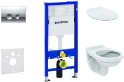 Geberit Duofix - Falra szerelhető beépítő készlet, Alpha WC ülőkével, Delta21 gomb, fényes króm 458.103. 00.1 NR2 (458.103.00.1 NR2)