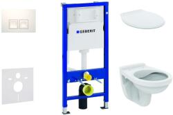 Geberit Duofix - Falra szerelhető beépítő készlet, Alpha WC ülőkével, Delta35 gomb, alpesi fehér 458.103. 00.1 NR4 (458.103.00.1 NR4)