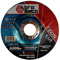 Abrabeta A30Q acél/inox 115x3, 2x22, 23 50db/csomag (AB000370115)