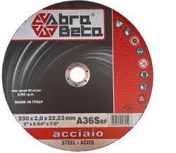 Abrabeta A36S acél 230x2x22, 23 10db/csomag (AB000010230)