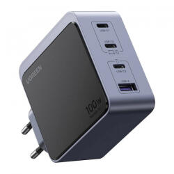 UGREEN X565 Nexode Air Hálózati töltő, gyors töltő (100W, 5A, 1 x USB-A, 3 x USB-C) Szürke